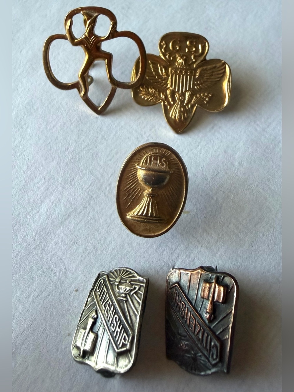 Vintage 1960s Pins Lot Girl Scouts Citizenship First Holy Communion